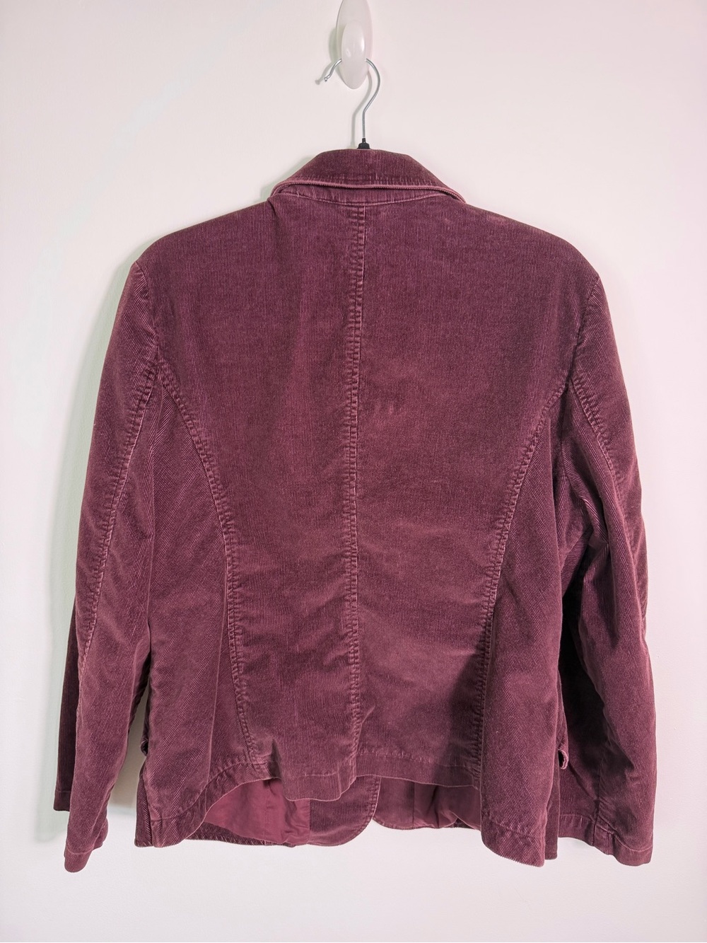 J. Jill Corduroy Blazer burgundy stretch cotton woman’s large business casual - Picture 4 of 8